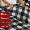 imageQueen Christmas Buffalo Plaid BampampW Sheet Set  Holiday Xmas Pattern Bedding Set  Deep Pockets  Snug Fit  4 Piece  Wrinkle Free  Comfy Festive Winter  Holiday Sheets for Women Men Kids ampamp Teens17  Buffalo Plaid Bw