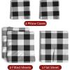 imageQueen Christmas Buffalo Plaid BampampW Sheet Set  Holiday Xmas Pattern Bedding Set  Deep Pockets  Snug Fit  4 Piece  Wrinkle Free  Comfy Festive Winter  Holiday Sheets for Women Men Kids ampamp Teens17  Buffalo Plaid Bw