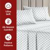 imageQueen Christmas Buffalo Plaid BampampW Sheet Set  Holiday Xmas Pattern Bedding Set  Deep Pockets  Snug Fit  4 Piece  Wrinkle Free  Comfy Festive Winter  Holiday Sheets for Women Men Kids ampamp Teens18  Gray Snowflakes