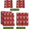 imageQueen Christmas Buffalo Plaid BampampW Sheet Set  Holiday Xmas Pattern Bedding Set  Deep Pockets  Snug Fit  4 Piece  Wrinkle Free  Comfy Festive Winter  Holiday Sheets for Women Men Kids ampamp Teens32  Holiday Stag