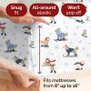 imageQueen Christmas Buffalo Plaid BampampW Sheet Set  Holiday Xmas Pattern Bedding Set  Deep Pockets  Snug Fit  4 Piece  Wrinkle Free  Comfy Festive Winter  Holiday Sheets for Women Men Kids ampamp Teens39  Ski Dogs