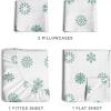 imageQueen Christmas Buffalo Plaid BampampW Sheet Set  Holiday Xmas Pattern Bedding Set  Deep Pockets  Snug Fit  4 Piece  Wrinkle Free  Comfy Festive Winter  Holiday Sheets for Women Men Kids ampamp Teens44  Green Snowflakes