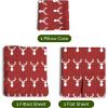 imageQueen Christmas Buffalo Plaid BampampW Sheet Set  Holiday Xmas Pattern Bedding Set  Deep Pockets  Snug Fit  4 Piece  Wrinkle Free  Comfy Festive Winter  Holiday Sheets for Women Men Kids ampamp Teens32  Holiday Stag