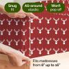 imageQueen Christmas Buffalo Plaid BampampW Sheet Set  Holiday Xmas Pattern Bedding Set  Deep Pockets  Snug Fit  4 Piece  Wrinkle Free  Comfy Festive Winter  Holiday Sheets for Women Men Kids ampamp Teens32  Holiday Stag