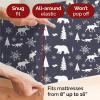 imageQueen Christmas Buffalo Plaid BampampW Sheet Set  Holiday Xmas Pattern Bedding Set  Deep Pockets  Snug Fit  4 Piece  Wrinkle Free  Comfy Festive Winter  Holiday Sheets for Women Men Kids ampamp Teens29  Woodland Animals