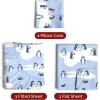 imageQueen Christmas Buffalo Plaid BampampW Sheet Set  Holiday Xmas Pattern Bedding Set  Deep Pockets  Snug Fit  4 Piece  Wrinkle Free  Comfy Festive Winter  Holiday Sheets for Women Men Kids ampamp Teens34  Penguins
