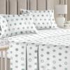 imageQueen Christmas Buffalo Plaid BampampW Sheet Set  Holiday Xmas Pattern Bedding Set  Deep Pockets  Snug Fit  4 Piece  Wrinkle Free  Comfy Festive Winter  Holiday Sheets for Women Men Kids ampamp Teens44  Green Snowflakes
