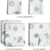 imageQueen Christmas Buffalo Plaid BampampW Sheet Set  Holiday Xmas Pattern Bedding Set  Deep Pockets  Snug Fit  4 Piece  Wrinkle Free  Comfy Festive Winter  Holiday Sheets for Women Men Kids ampamp Teens44  Green Snowflakes