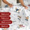 imageQueen Christmas Buffalo Plaid BampampW Sheet Set  Holiday Xmas Pattern Bedding Set  Deep Pockets  Snug Fit  4 Piece  Wrinkle Free  Comfy Festive Winter  Holiday Sheets for Women Men Kids ampamp Teens39  Ski Dogs