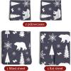 imageQueen Christmas Buffalo Plaid BampampW Sheet Set  Holiday Xmas Pattern Bedding Set  Deep Pockets  Snug Fit  4 Piece  Wrinkle Free  Comfy Festive Winter  Holiday Sheets for Women Men Kids ampamp Teens29  Woodland Animals