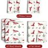 imageQueen Christmas Buffalo Plaid BampampW Sheet Set  Holiday Xmas Pattern Bedding Set  Deep Pockets  Snug Fit  4 Piece  Wrinkle Free  Comfy Festive Winter  Holiday Sheets for Women Men Kids ampamp Teens23  Winter Fox
