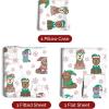 imageQueen Christmas Buffalo Plaid BampampW Sheet Set  Holiday Xmas Pattern Bedding Set  Deep Pockets  Snug Fit  4 Piece  Wrinkle Free  Comfy Festive Winter  Holiday Sheets for Women Men Kids ampamp Teens40  Cats and Dogs