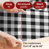 imageQueen Christmas Buffalo Plaid BampampW Sheet Set  Holiday Xmas Pattern Bedding Set  Deep Pockets  Snug Fit  4 Piece  Wrinkle Free  Comfy Festive Winter  Holiday Sheets for Women Men Kids ampamp Teens17  Buffalo Plaid Bw