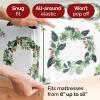 imageQueen Christmas Buffalo Plaid BampampW Sheet Set  Holiday Xmas Pattern Bedding Set  Deep Pockets  Snug Fit  4 Piece  Wrinkle Free  Comfy Festive Winter  Holiday Sheets for Women Men Kids ampamp TeensHoliday Wreath