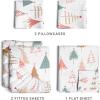 imageQueen Christmas Buffalo Plaid BampampW Sheet Set  Holiday Xmas Pattern Bedding Set  Deep Pockets  Snug Fit  4 Piece  Wrinkle Free  Comfy Festive Winter  Holiday Sheets for Women Men Kids ampamp TeensChristmas Tree 2