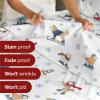 imageQueen Christmas Buffalo Plaid BampampW Sheet Set  Holiday Xmas Pattern Bedding Set  Deep Pockets  Snug Fit  4 Piece  Wrinkle Free  Comfy Festive Winter  Holiday Sheets for Women Men Kids ampamp Teens39  Ski Dogs