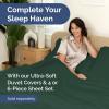 imageTwin Size Navy Blue Alternative Down Comforter  Warm Lightweight Luxury and Breathable Hotel Quality Bedding Set  All Season Fluffy and Cozy Oversized Cooling Microfiber Duvet Insert Comforter12  EmeraldLight Sage Green