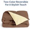 imageTwin Size Navy Blue Alternative Down Comforter  Warm Lightweight Luxury and Breathable Hotel Quality Bedding Set  All Season Fluffy and Cozy Oversized Cooling Microfiber Duvet Insert Comforter13  BrownBeige
