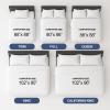 imageTwin Size Navy Blue Alternative Down Comforter  Warm Lightweight Luxury and Breathable Hotel Quality Bedding Set  All Season Fluffy and Cozy Oversized Cooling Microfiber Duvet Insert Comforter01  White
