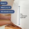 imageWaterproof Cooling Mattress Protector Queen Size  Viscose Made from Bamboo Mattress Cover  Fits 16quot Deep  Fitted Sheet Style ampamp Stretchable Pockets  Noiseless Comfy Breathable  60 x 80  White