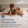 imageWaterproof Cooling Mattress Protector Queen Size  Viscose Made from Bamboo Mattress Cover  Fits 16quot Deep  Fitted Sheet Style ampamp Stretchable Pockets  Noiseless Comfy Breathable  60 x 80  White