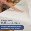 imageWaterproof Mattress Protector Queen Size  Premium Fitted Terry Cover  Noiseless Soft Cooling ampamp Breathable  Secure Fit up to 16 Deep Pockets  Durable Machine Washable and WrinkleFree  WhiteWhite