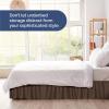 imageWrap Around Dust Ruffle Bed Skirt  Brown  for Queen Size Beds with 12 Inch Drop  Easy Fit Elastic Strap  Adjustable Pleated Bedskirt wBrushed Fabric  Wrinkle Free  for Women Men Kids ampamp Teens