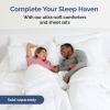 imageWrap Around Dust Ruffle Bed Skirt  Denim Blue  for Queen Size Beds with 12 Inch Drop  Elastic Strap  Adjustable Pleated Bedskirt with Brushed Fabric and Wrinkle Free  For Women Men Kids ampamp Teens