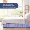 imageWrap Around Dust Ruffle Bed Skirt  Lavender  for Queen Size Beds with 12 Inch Drop  Elastic Strap  Adjustable Pleated Bedskirt with Brushed Fabric and Wrinkle Free  for Women Men Kids ampamp Teens