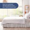 imageWrap Around Dust Ruffle Bed Skirt  Light Grey  for Queen Size Beds with 12 Inch Drop  Elastic Strap  Adjustable Pleated Bedskirt with Brushed Fabric and Wrinkle Free  For Women Men Kids ampamp Teens