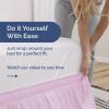 imageWrap Around Dust Ruffle Bed Skirt  Light Pink  for Queen Size Beds with 12 Inch Drop  Elastic Strap  Adjustable Pleated Bedskirt with Brushed Fabric and Wrinkle Free  For Women Men Kids ampamp Teens