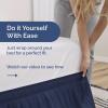imageWrap Around Dust Ruffle Bed Skirt  Navy Blue  for Queen Size Beds with 12 Inch Drop  Elastic Strap  Adjustable Pleated Bedskirt with Brushed Fabric and Wrinkle Free  for Women Men Kids ampamp Teens