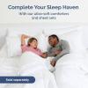 imageWrap Around Dust Ruffle Bed Skirt  Navy Blue  for Queen Size Beds with 12 Inch Drop  Elastic Strap  Adjustable Pleated Bedskirt with Brushed Fabric and Wrinkle Free  for Women Men Kids ampamp Teens