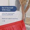 imageWrap Around Dust Ruffle Bed Skirt  Red  for Queen Size Beds with 12 Inch Drop  Easy Fit Elastic Strap  Adjustable Pleated Bedskirt wBrushed Fabric  Wrinkle Free  for Women Men Kids ampamp Teens