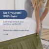 imageWrap Around Dust Ruffle Bed Skirt  Sage Green  for Queen Size Beds with 12 Inch Drop  Elastic Strap  Adjustable Pleated Bedskirt with Brushed Fabric and Wrinkle Free  For Women Men Kids ampamp Teens