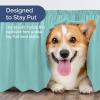 imageWrap Around Dust Ruffle Bed Skirt  Spa Blue  for Queen Size Beds with 12 Inch Drop  Elastic Strap  Adjustable Pleated Bedskirt with Brushed Fabric and Wrinkle Free  for Women Men Kids ampamp Teens