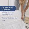 imageWrap Around Dust Ruffle Bed Skirt  White  for Queen Size Beds with 12 Inch Drop  Easy Fit Elastic Strap  Adjustable Pleated Bedskirt wBrushed Fabric  Wrinkle Free  for Women Men Kids ampamp Teens