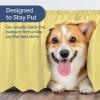 imageWrap Around Dust Ruffle Bed Skirt  Yellow  for Queen Size Beds with 12 Inch Drop  Easy Fit Elastic Strap  Adjustable Pleated Bedskirt wBrushed Fabric Wrinkle Free  for Women Men Kids ampamp Teens