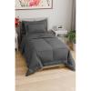 imageFull Comforter Set  7 Piece Bed in a Bag Queen Size Bed Set  Down Alternative Comforter Flat Sheet Fitted Sheet Pillowcases ampamp Shams for All Seasons  Ultra Soft Comfy ampamp Breathable  Navy Blue02  Dark Grey