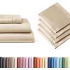 imageWheat 3Piece Sheet Set ampamp Pillowcase Bedding Bundle Twin XL Size  Complete Twin XL Sheet Set ampamp 4 Pillowcases with Deep Pockets up to 16 inches  Hotel Luxury Quality  Soft Breathable ampamp Cooling