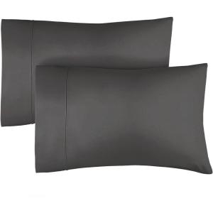image400 Thread Count Cotton Sheet Set  Twin XL Size 100 Cotton Sheets  Easily Fits 8quot to 16quot Mattress  SilkySoft Wrinkle Free Breathable ampamp Comfy  Deep Pockets ampamp Hotel Quality Bedding Set  White05  Dark Grey