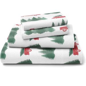 imageFlannel Christmas Sheets  100 Cotton Flannel Sheets  Queen Size Sheets  Extra Soft ampamp Cozy  Thick Warm Heavyweight Winter Sheets  Christmas Trees Deep Pocket Holiday Sheets for Women Men ampamp Kids06  Christmas Tree 1