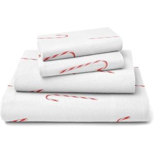 imageFlannel Christmas Sheets  100 Cotton Flannel Sheets  Queen Size Sheets  Extra Soft ampamp Cozy  Thick Warm Heavyweight Winter Sheets  Christmas Trees Deep Pocket Holiday Sheets for Women Men ampamp Kids03  Candy Cane