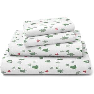 imageFlannel Christmas Sheets  100 Cotton Flannel Sheets  Queen Size Sheets  Extra Soft ampamp Cozy  Thick Warm Heavyweight Winter Sheets  Christmas Trees Deep Pocket Holiday Sheets for Women Men ampamp Kids01  Trees 4