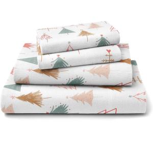 imageFlannel Christmas Sheets  100 Cotton Flannel Sheets  Queen Size Sheets  Extra Soft ampamp Cozy  Thick Warm Heavyweight Winter Sheets  Christmas Trees Deep Pocket Holiday Sheets for Women Men ampamp Kids01  Christmas Tree 2