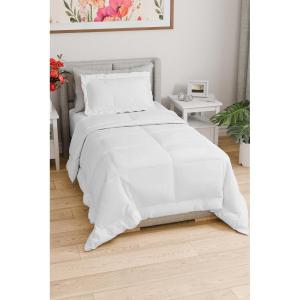 imageFull Comforter Set  3 Piece Bed Set for All Seasons  1 Soft Quilted Comforter w Corner Tabs ampamp 2 Pillow Shams  Comfy Cozy ampamp Breathable  Premium Down Duvet Insert  OekoTEX  Full Size Dark GreyWhite