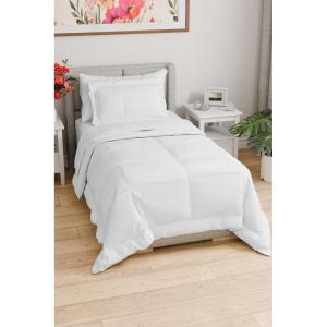 imageFull Comforter Set  7 Piece Bed in a Bag Queen Size Bed Set  Down Alternative Comforter Flat Sheet Fitted Sheet Pillowcases ampamp Shams for All Seasons  Ultra Soft Comfy ampamp Breathable  Navy Blue01  White