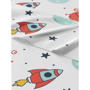 imageKids Baseball Queen 4 Piece Sheet Set  Boys Girls Teens Toddler  Easy Fit Deep Pockets  Breathable Hotel Quality Bedding Sheets  Machine Washable  Wrinkle Free  Cute Cozy Soft  CGK Linens15  Space Aliens