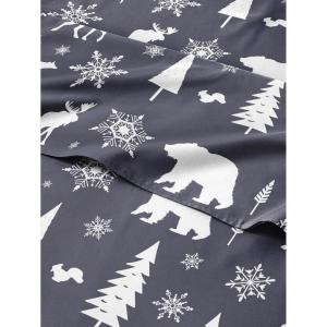 imageQueen Christmas Buffalo Plaid BampampW Sheet Set  Holiday Xmas Pattern Bedding Set  Deep Pockets  Snug Fit  4 Piece  Wrinkle Free  Comfy Festive Winter  Holiday Sheets for Women Men Kids ampamp Teens29  Woodland Animals