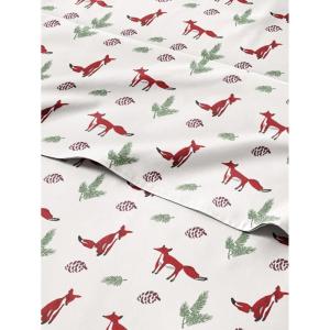 imageQueen Christmas Buffalo Plaid BampampW Sheet Set  Holiday Xmas Pattern Bedding Set  Deep Pockets  Snug Fit  4 Piece  Wrinkle Free  Comfy Festive Winter  Holiday Sheets for Women Men Kids ampamp Teens23  Winter Fox